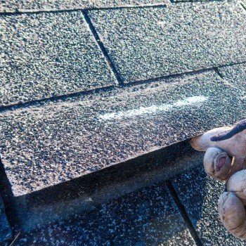 Leaking roof being repaired